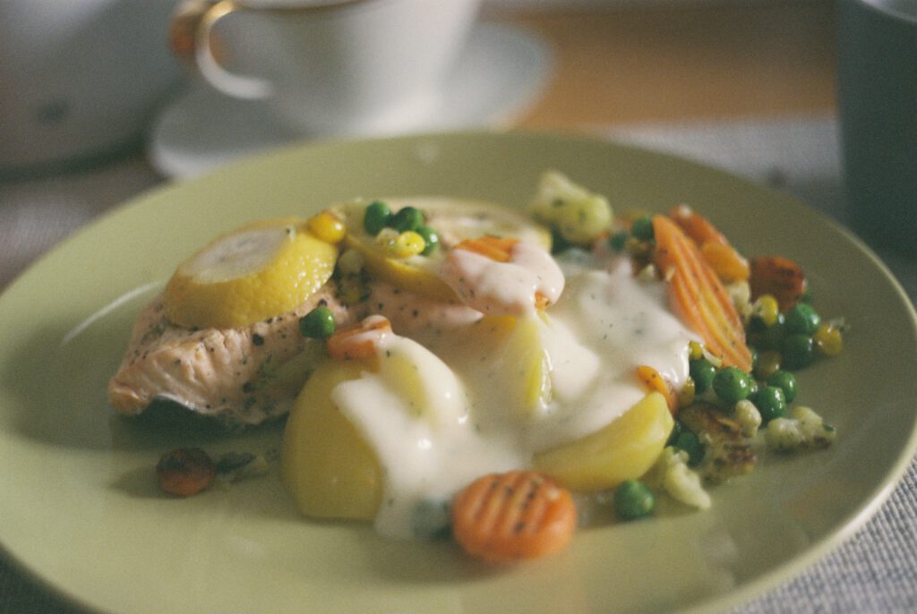 Lachs zum Mittag